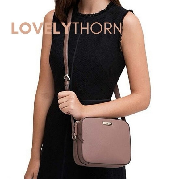 Kate Spade Newbury Lane Cammie crossbody nude purse Saffiano leather dust bag - Picture 2 of 16